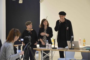 LASER Paris - 3 mai 2017 - Annick Bureaud, Pauline Dorkel et Jean-François Sanz (photo Décalab)