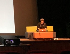 A.Bureaud, Keynote ISEA 2017 (photo Gilberto Prado)